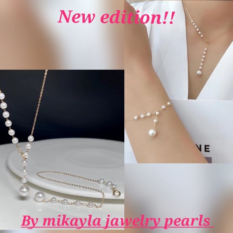 Setelan kalung gelang mutiara lombok|Kalung mutiara lombok|gelang mutiara asli lombok|Perhiasan muti