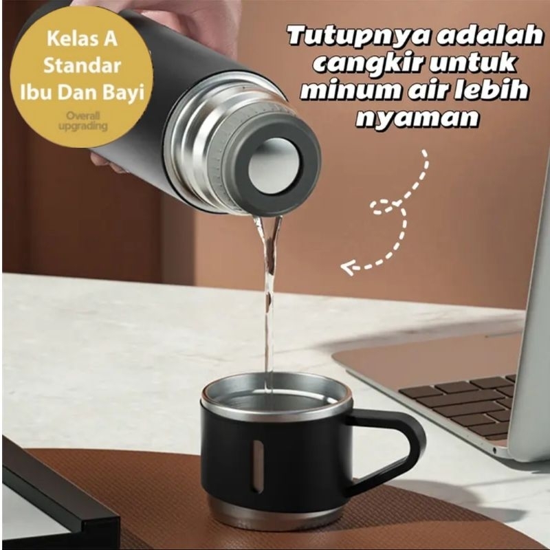 GIFT BOX Termos Vacuum Awet Panas dingin Flash gift set hampers Ide Kado 500ml souvenir thermos thumbler botol Waisul icung