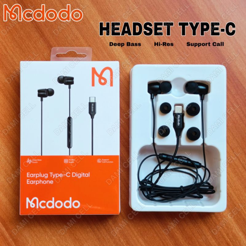 MCDODO HP-1050 Headset Earphone Type C hp Android bass hi-res DAC Support call game