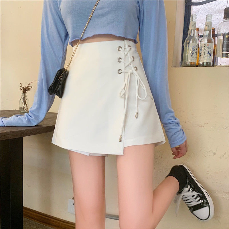 (S-XXL)korean string skort celana rok highwaist 810S