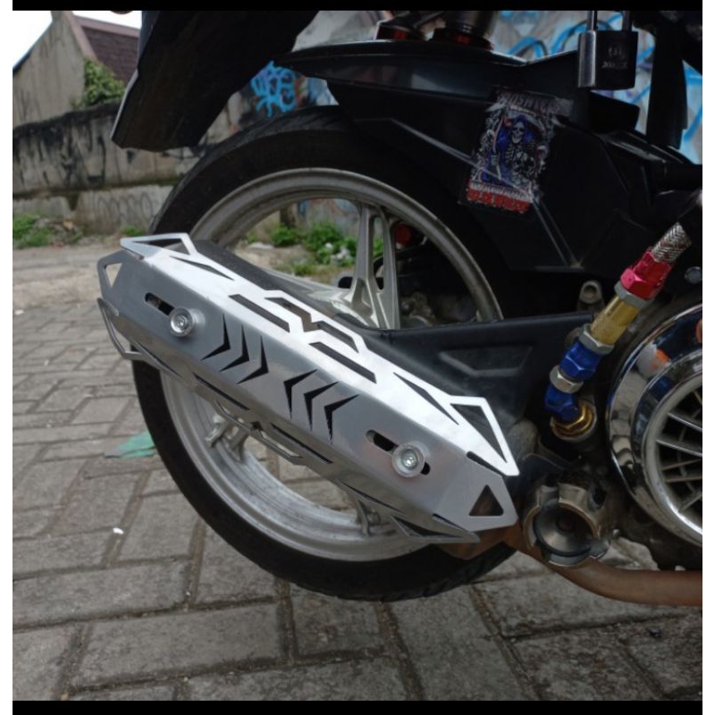 Cover tutup knalpot model robot Silver beat scoopy vario mio genio