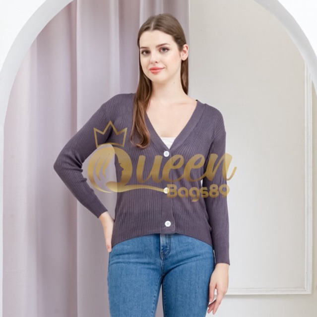 Queenbags89 baju outfit cewek baju atasan wanita baju Rajut Lizzy Cardi