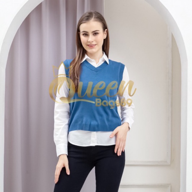 Queenbags89 baju outfit cewek baju atasan wanita baju Rajut Rajut rompi vest Crop