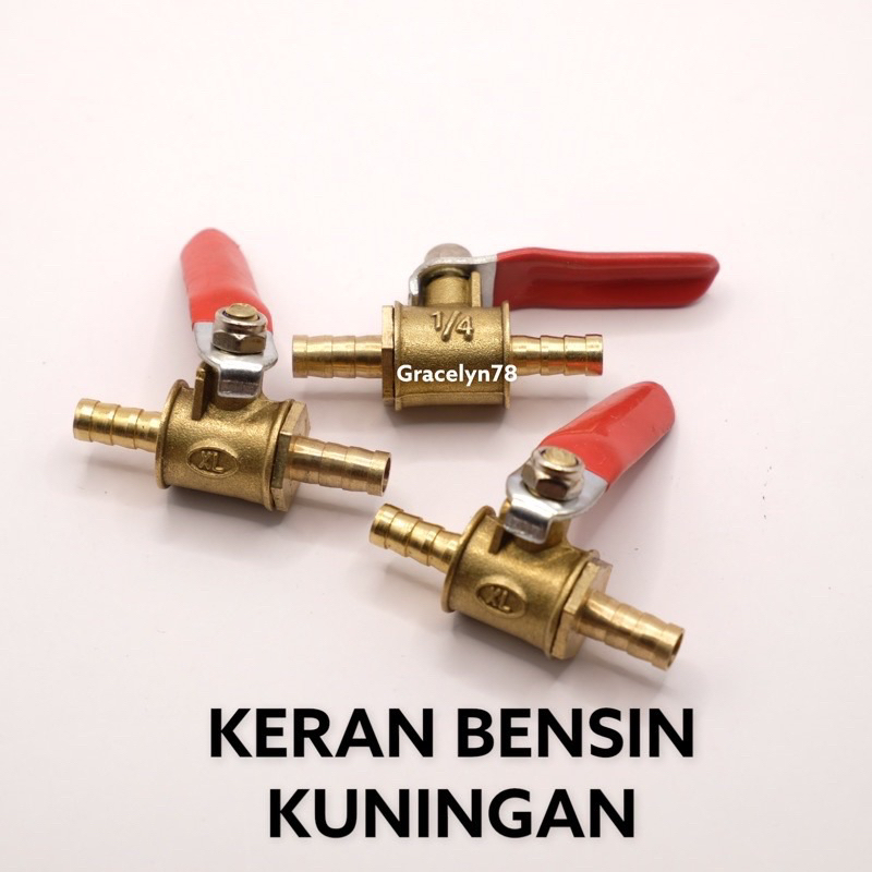 Keran kran bensin kuningan -  keran kran kompresor Promo Kran Bensin Motor Universal Kuningan 1/4 Ke