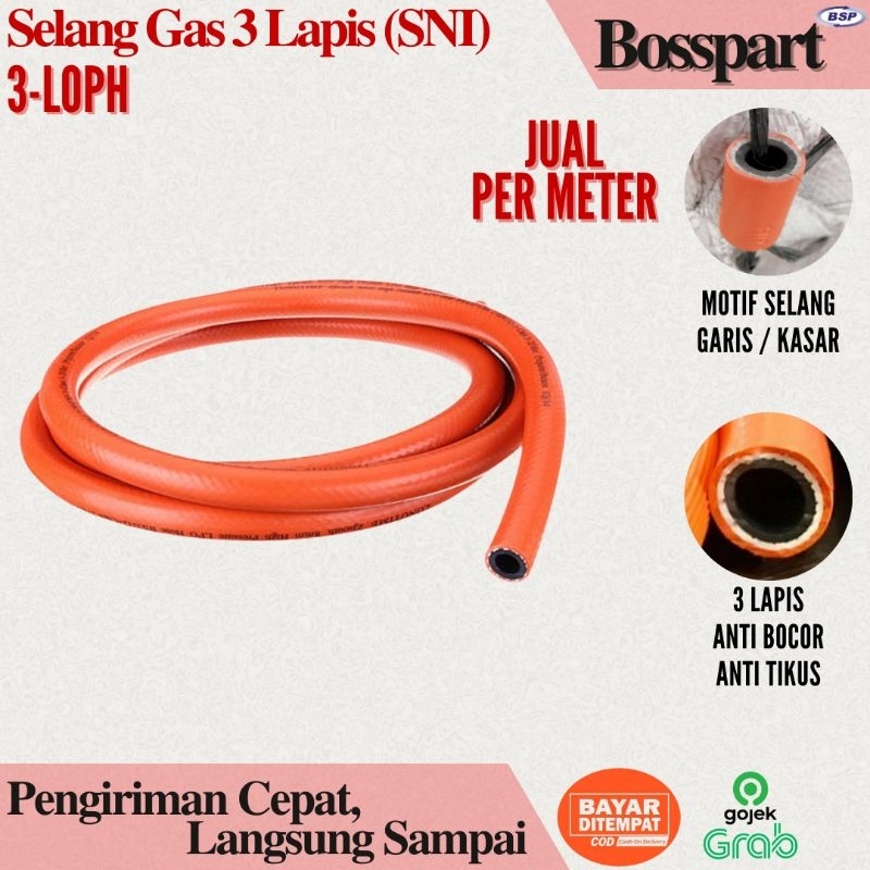 Selang Gas 3 Lapis per Meter / Selang Regulator Gas LPG