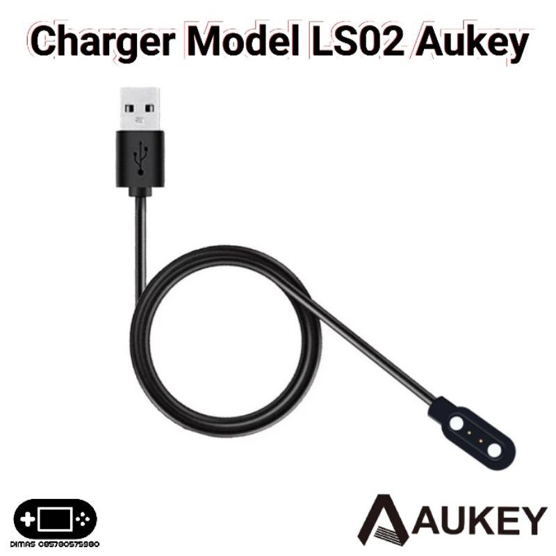 Charger Model LS02 Charging Aukey Fitnes Tracker 10 Activity SW-1/Aukey Fitnes 12 Activity Kabel USB