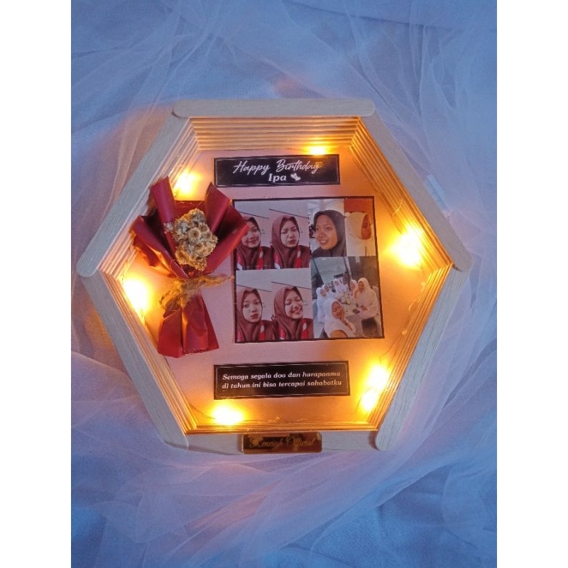 TERMURAH  Frame Hexagonal | Kado Istimewa | Heksa
