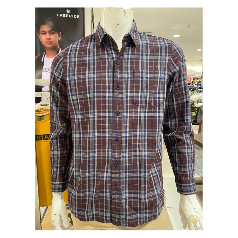 Kemeja Motif Kotak Pria brand Bombboogie Original (S-XL)