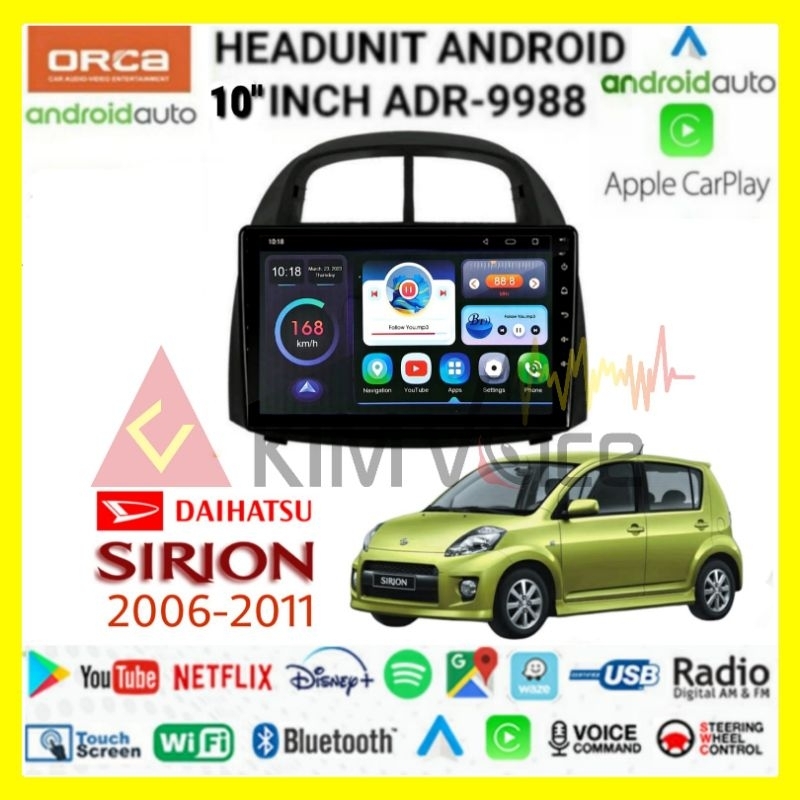 Head unit Android Orca 10 Inch OEM Sirion 2008-2011 Voice Command