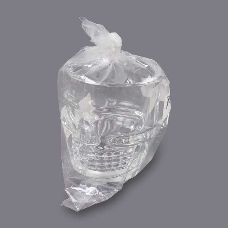 MOONBIFFY Gelas Whiskey Rock Glass Shot Skull Head Crystal 50ml - M50