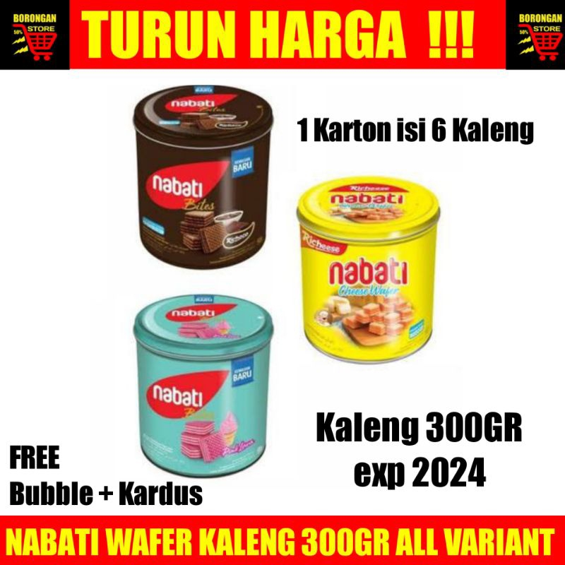 

wafer nabati kaleng 300gram all variant