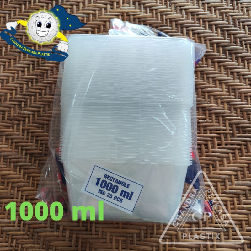 Thinwall 1000 ml Rectangle HIBA 25 Pcs