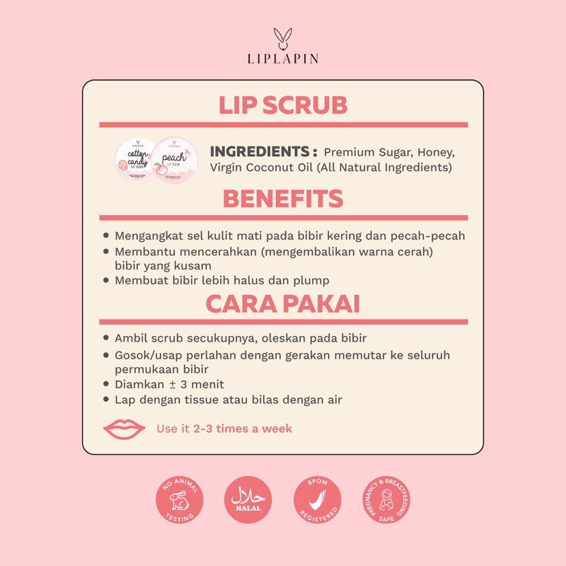 Liplapin Lip Scrub 15 gr [BPOM]