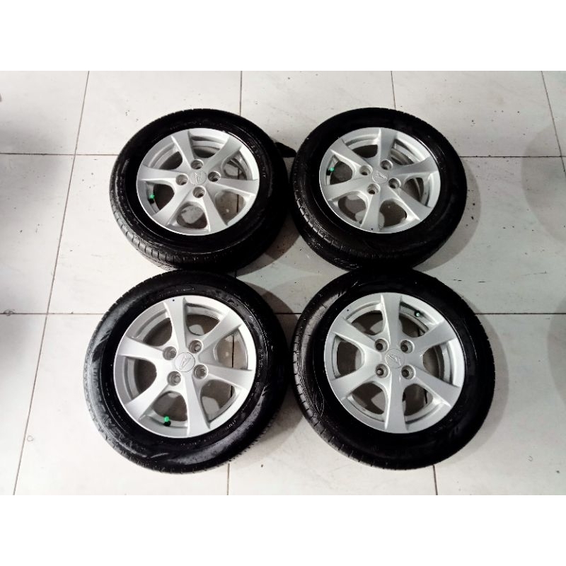 Velg Copotan Mobil Ring 14 Murah Paketan Ban 175/65 R14  Bekas Ban Velg Oem Mobil Agya, Ayla, Sigra,