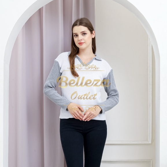 Belleza oulet baju rajut Cardigan rajut atasan wanita Croope crop