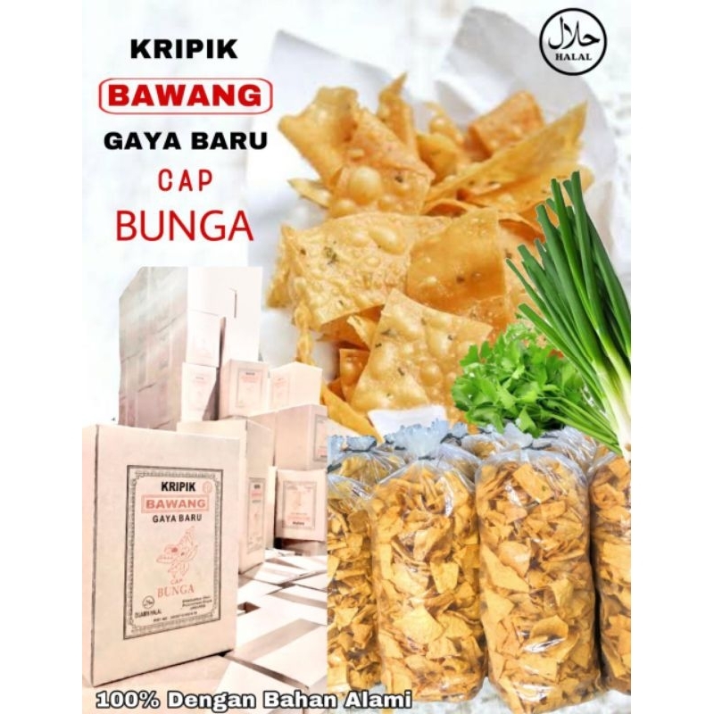 

kripik bawang/kripik pangsit free dus