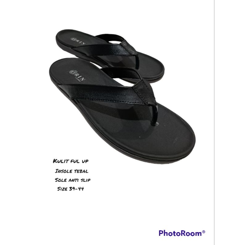 sandal cowok kulit sapi asli