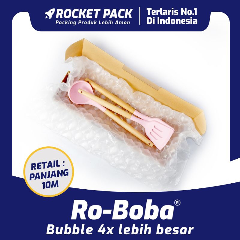 

Inflatable Air Bubble Cushion Wrap Ro-Boba 10m 40x30cm Rocket Pack RETAIL