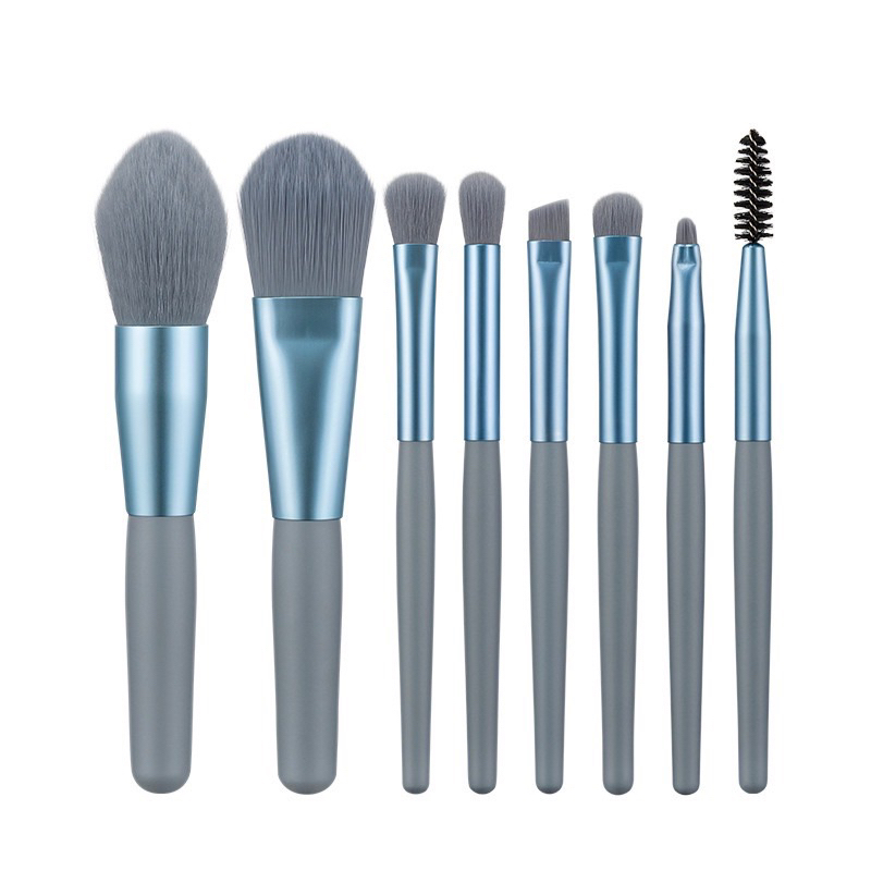 Brush Set Mini Travel Make Up Brush Kuas Set Make Up 8 pcs