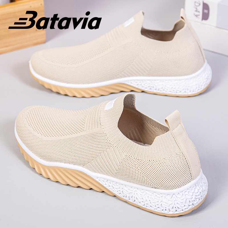 Batavia 2023 sepatu olahraga baru wanita bernapas sepatu wanita kasual sepatu olahraga sepatu joging sepatu kerja sepatu hitam mahasiswa sepatu kasual sepatu slip-on sepatu A121