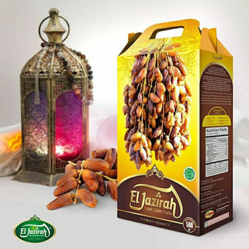 

Kurma Tunisia Tangkai Eljazirah Premium Kemasan Jinjing 500 Gram