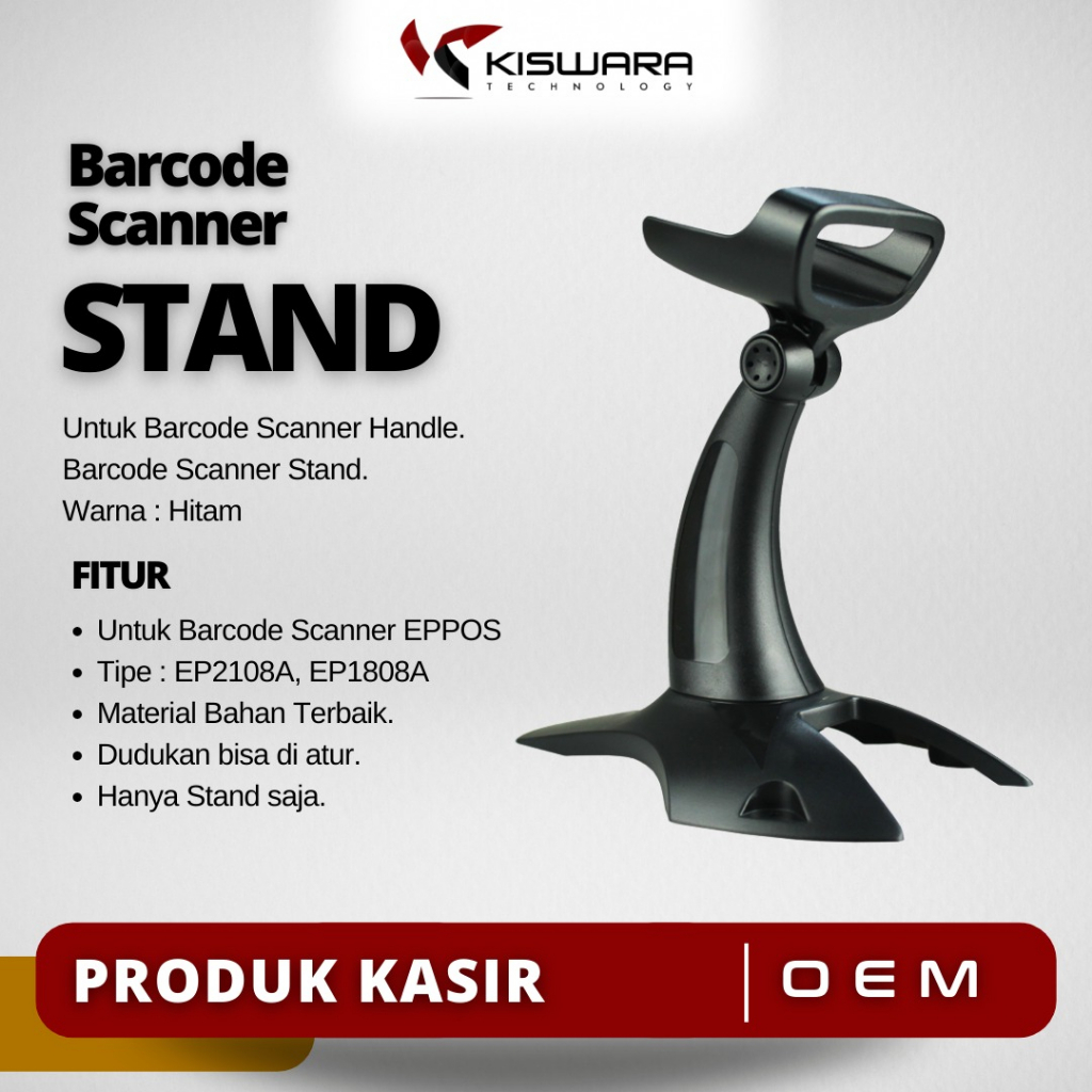 Stand Handle Barcode Scanner Kiswara Bandung