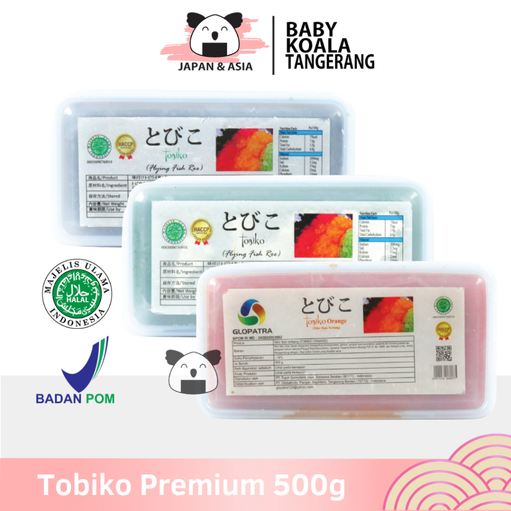 

TOBIKO Premium Orange 500 g Halal │ Telur Ikan Terbang Oren Berbumbu │ Seasoned Flying Fish Roe.