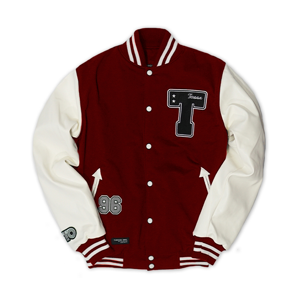 Throoxoriginal Varsity Bomber Merah Grace Red || Jacket Throox