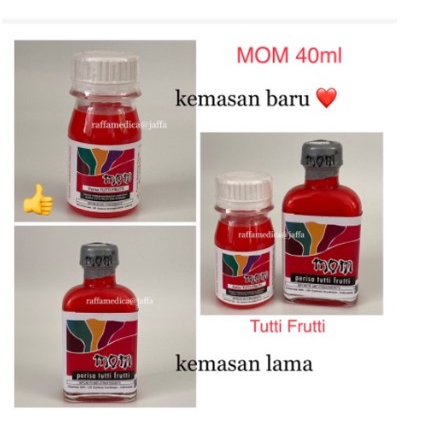 

(PROMO RAMADHAN) 4.4 Perisa / Essence “MOM” 40ML|PERISA TUTTY FRUTTY|PERISA Tutty Fruity untuk es permen karet|Perisa ES Tutty Fruity | Perisa tutty fruity merk MOM perasa Tutty Fruity untuk es permen karet | harga bersaing