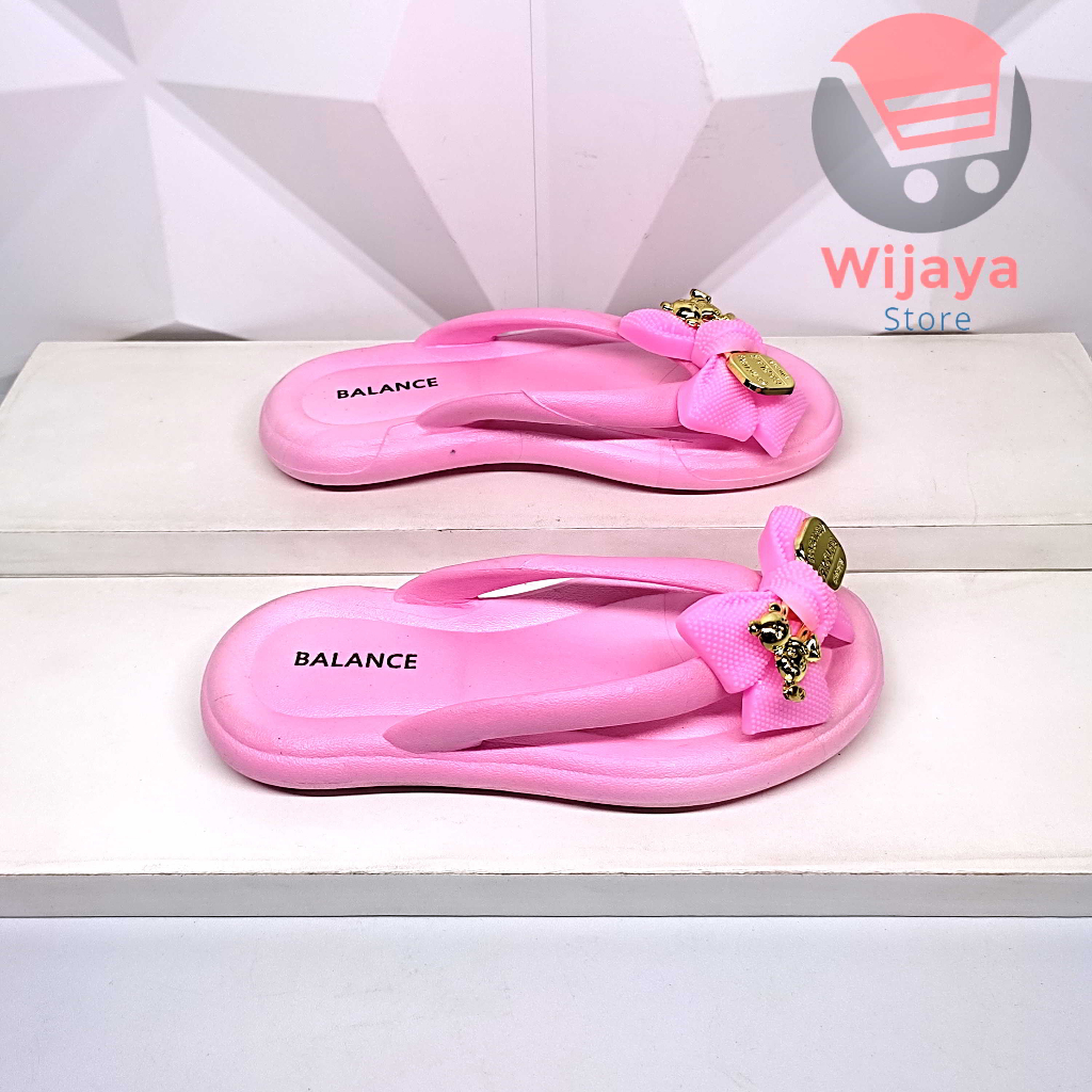 Sandal Balance 7001 Sandal Jepit Anak Cewek dengan Motif Kelinci Import Sandal Karet Anak Perempuan