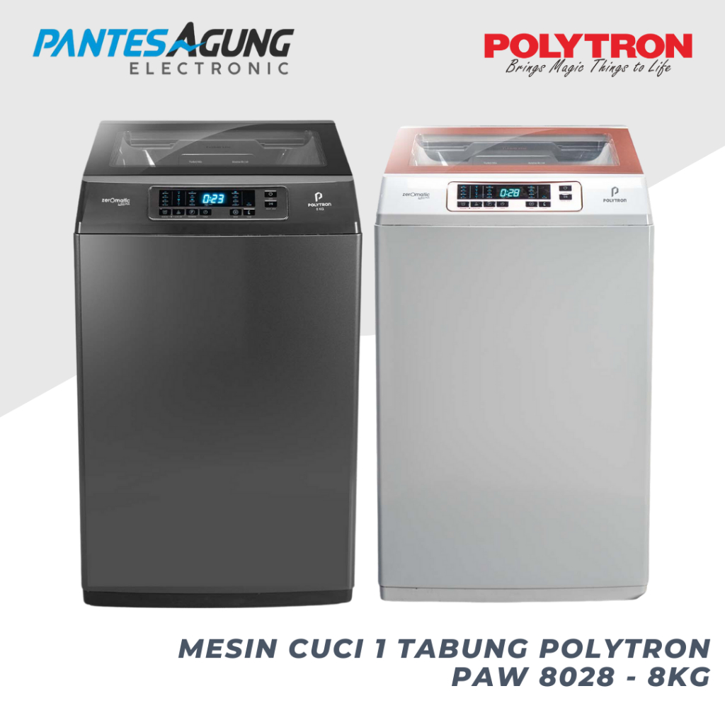 MESIN CUCI 1 TABUNG POLYTRON PAW 8028 - 8KG