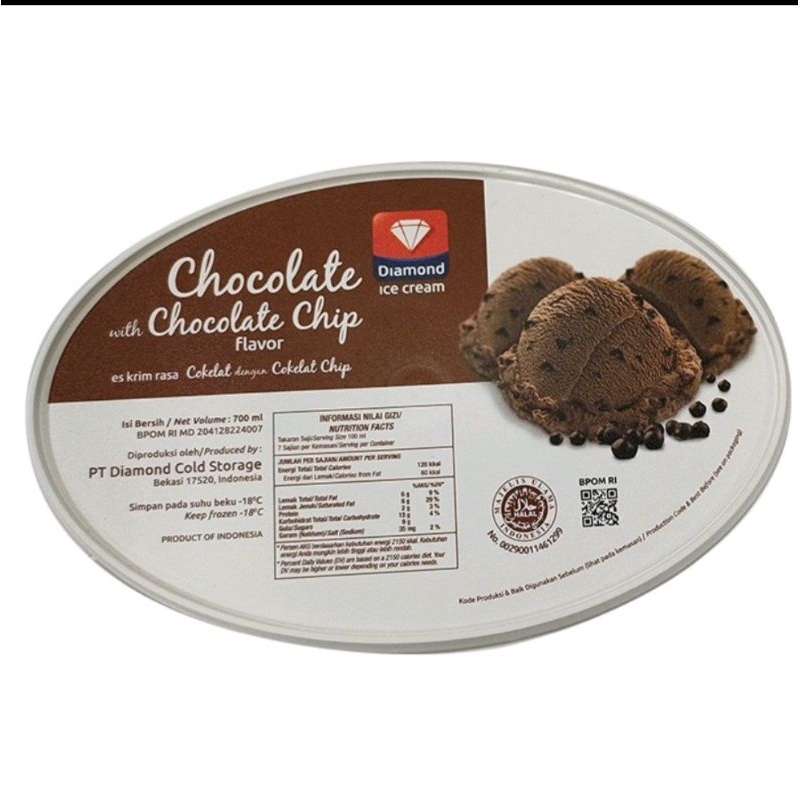 

ice cream rasa cholate chip 700ml