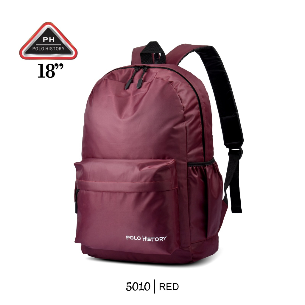 ( DHB ) Tas Ransel Sekolah SD / SMP Unisex Polo History 5010 '18 inchi  / Kuliah / Kerja / laptop { Waterfroof }