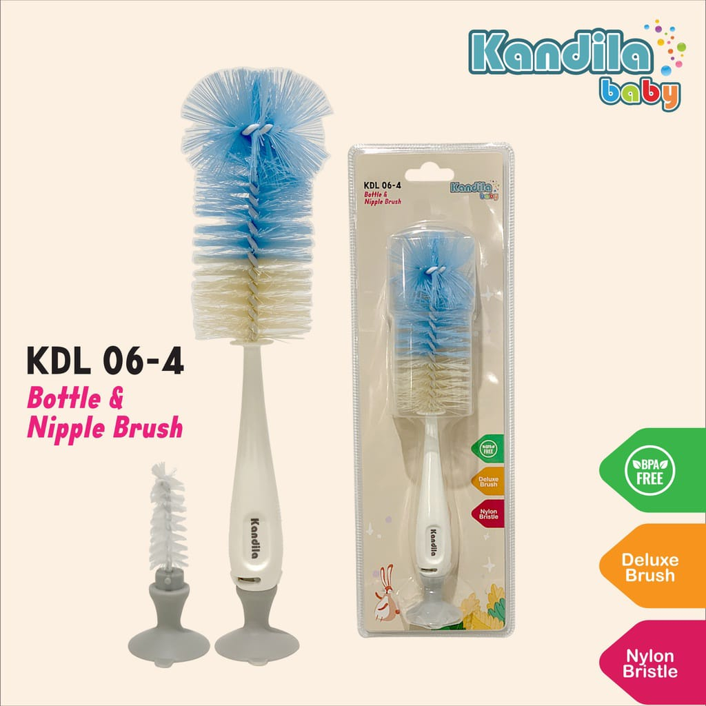 MAK345 KANDILA SIKAT BABY BOTTLE BRUSH WITH SUCTION CUP BASE KDL06-4