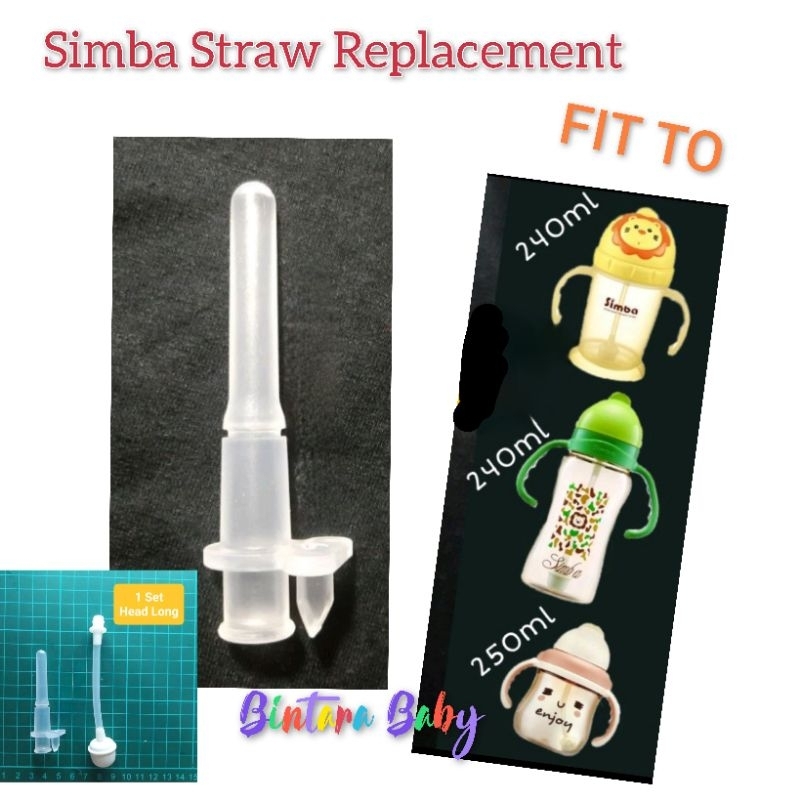 Original Sedotan Simba / Simba Straw Replacement Eceran / Sedotan Pengganti Botol Minum Simba / Straw Replacement Flip It Goodmood