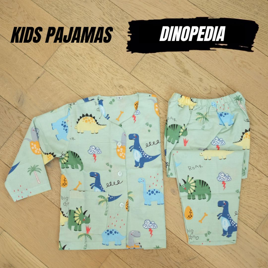 PIYAMA ANAK 1-3 TAHUN / Katun Laki Laki Perempuan / Pajamas Bobo Cewe Cowo / Atasan Tangan Panjang Boy Girl UNISEX Animal