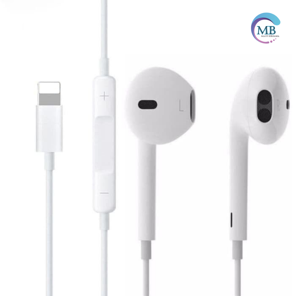 EarPhone With Lightning 8 pin Headset Hf headsfree ligthing ori cabutan 7G 7+ 8G 8+ X XS XS Max XR 11 12 13 14 pro Max mini plus konek Bluetooth (oN bluetooth ) pop up Handsfree Earphone headset MB4624