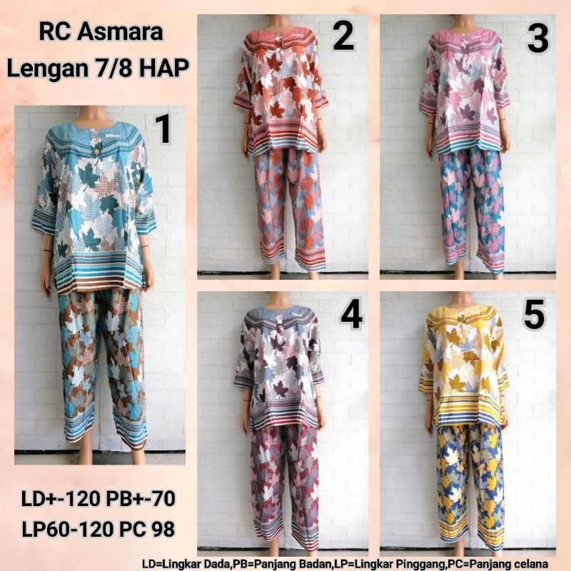 Setelan RC Asmara Lengan 7/8 LD 105 Adem Busui Friendly BU TEJO SHOP + MAPOL + KTBR