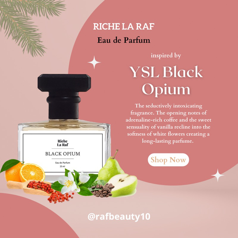 Parfum wanita pria Black Opium Original tahan lama 25 ml || Parfum YSL Black Opium original murah