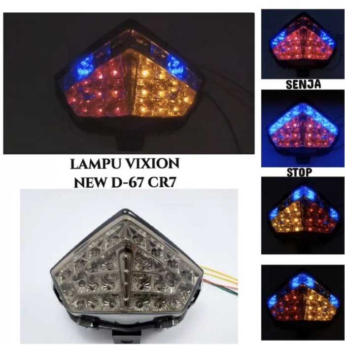 LAMPU STOP VIXION NEW LED RUNNING LAMPU STOP BELAKANG FLASH LED VIXION