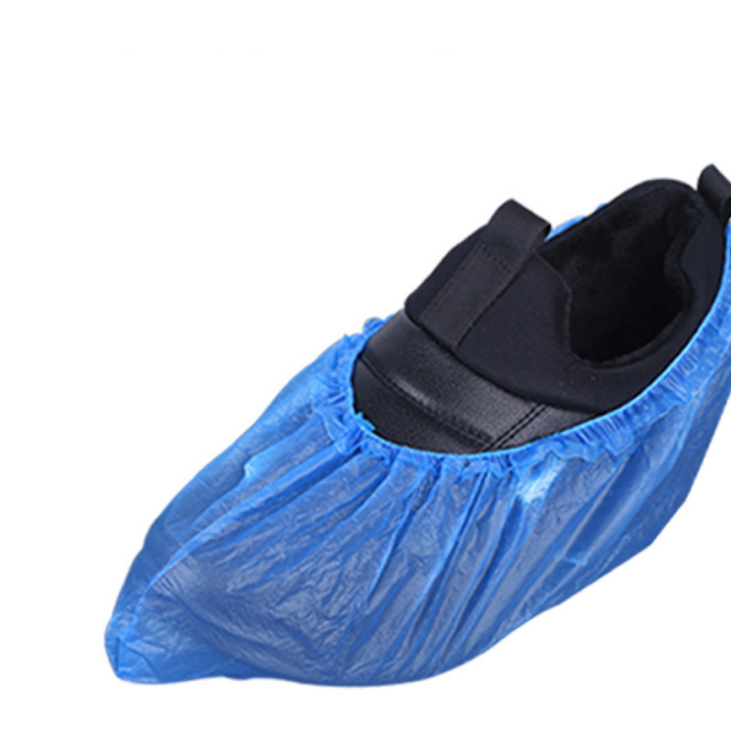 Sarung Sepatu Plastik Shoes Cover APD Pelindung Sepatu Anti Air Hujan Sekali Pakai Extra Tebal Isi 100 pcs (50 Pasang)