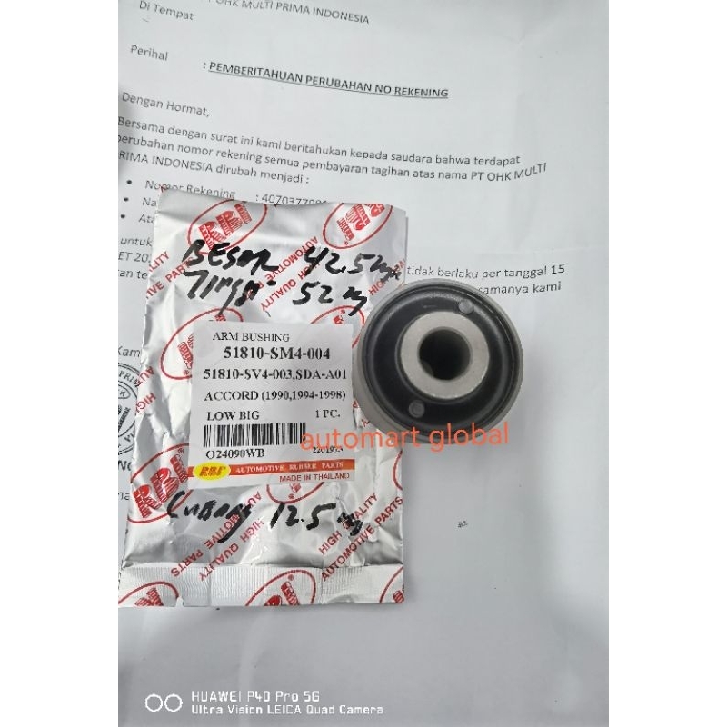 Bushing arm kecil Honda Accord maestro cielo rbi