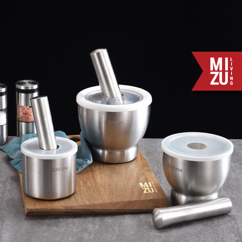 TSUBUSU S Mortar Pestle Ulekan Cobekan Tumbukan Obat Stainless Steel