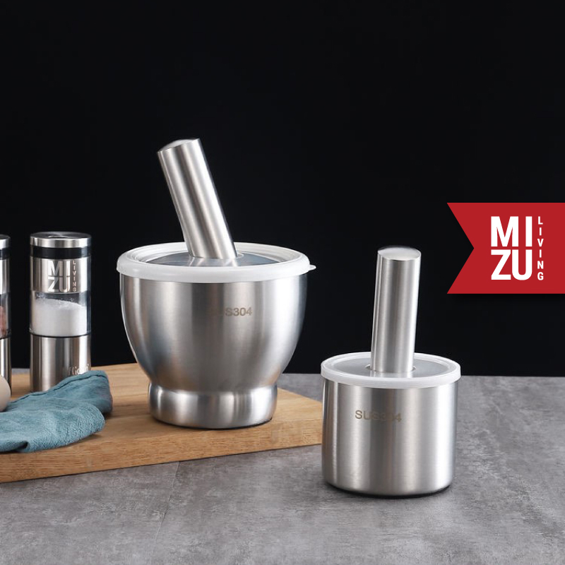 TSUBUSU M Mortar Pestle Ulekan Cobekan Tumbukan Obat Stainless Steel