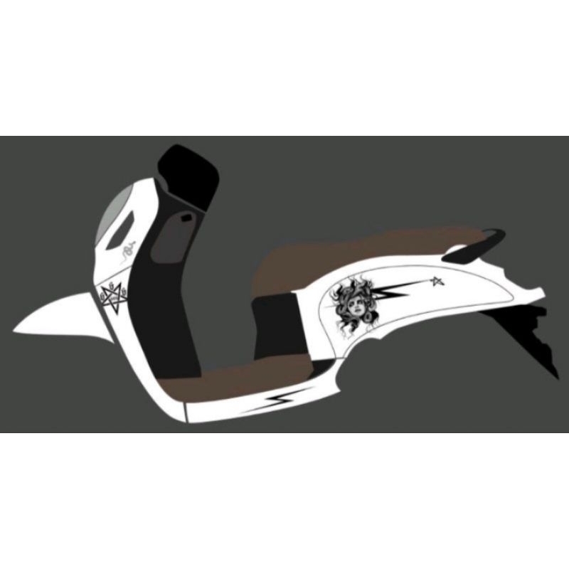 striping sticker Scoopy New transparan custom medusa 666