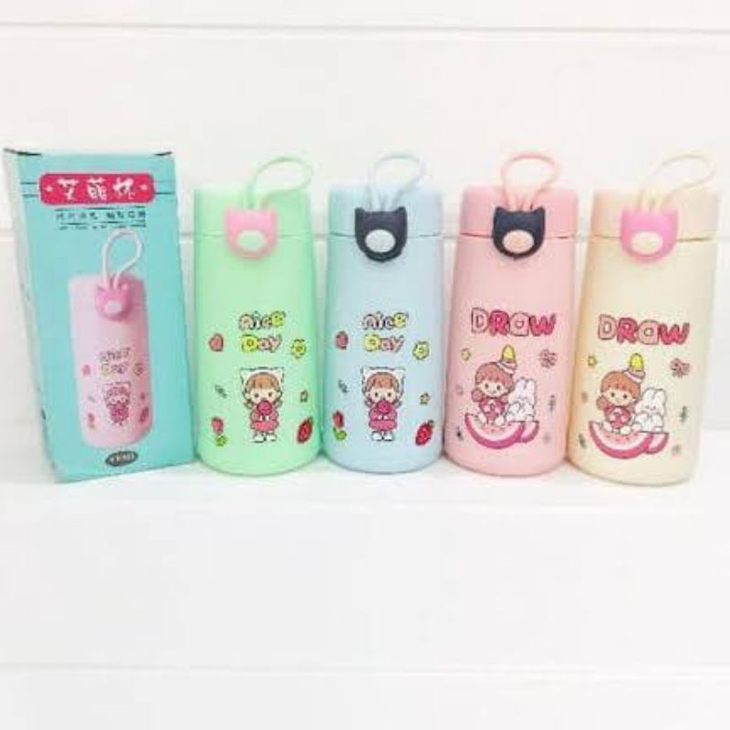 DC B ( B41 ) BOTOL MINUM LUCU NICE DAY BAHAN KACA / TIDAK BISA MEMILIH