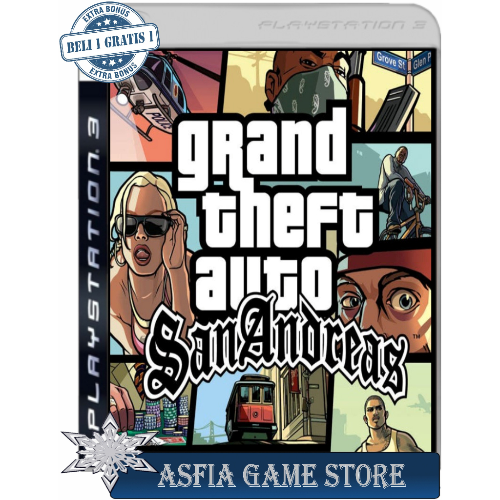 GTA SAN ANDREAS DVD Kaset Game PS3 PKG CFW HEN MULTIMAN