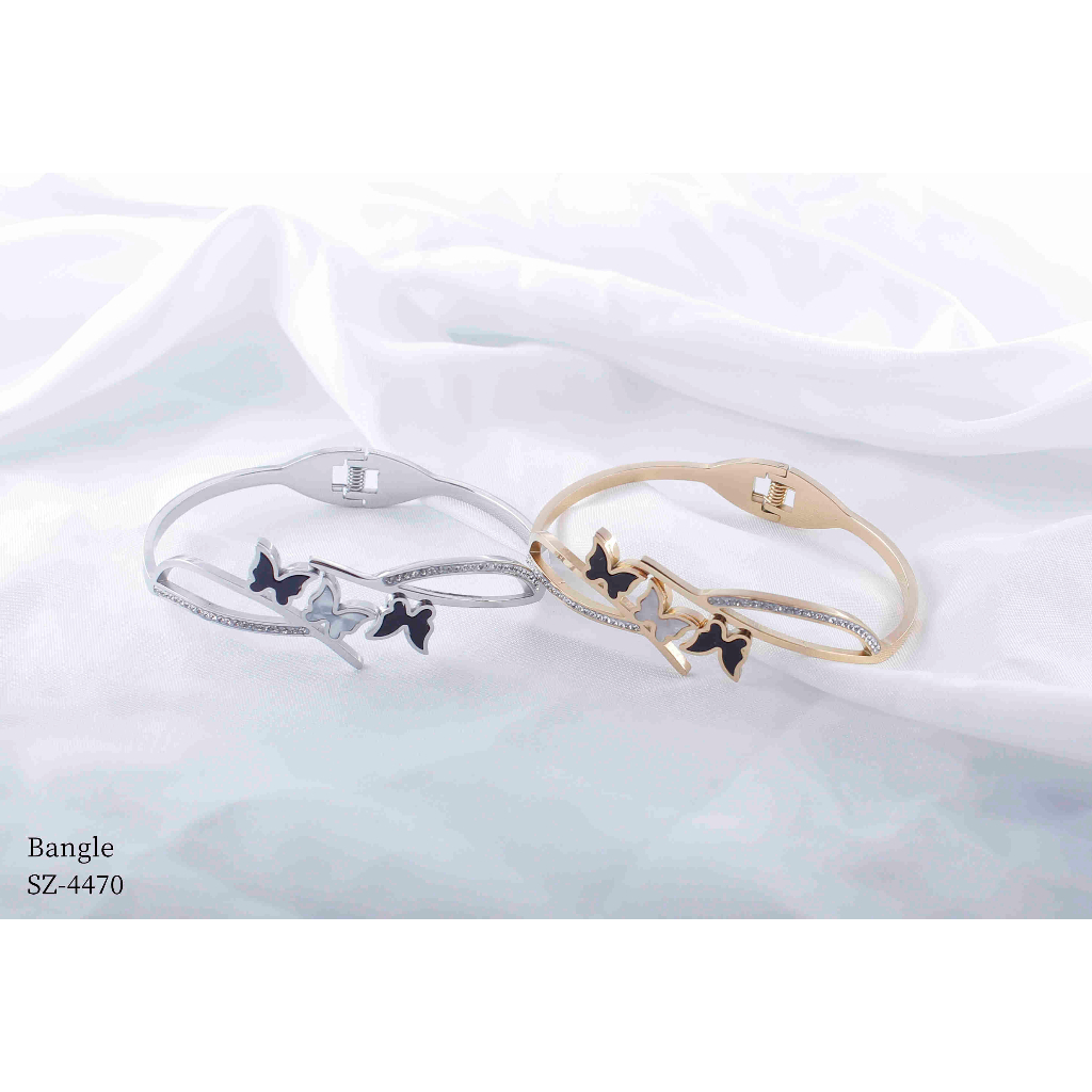 Gelang Titanium Kupu-kupu Permata Perhiasan Wanita Jewelry 4470/4343