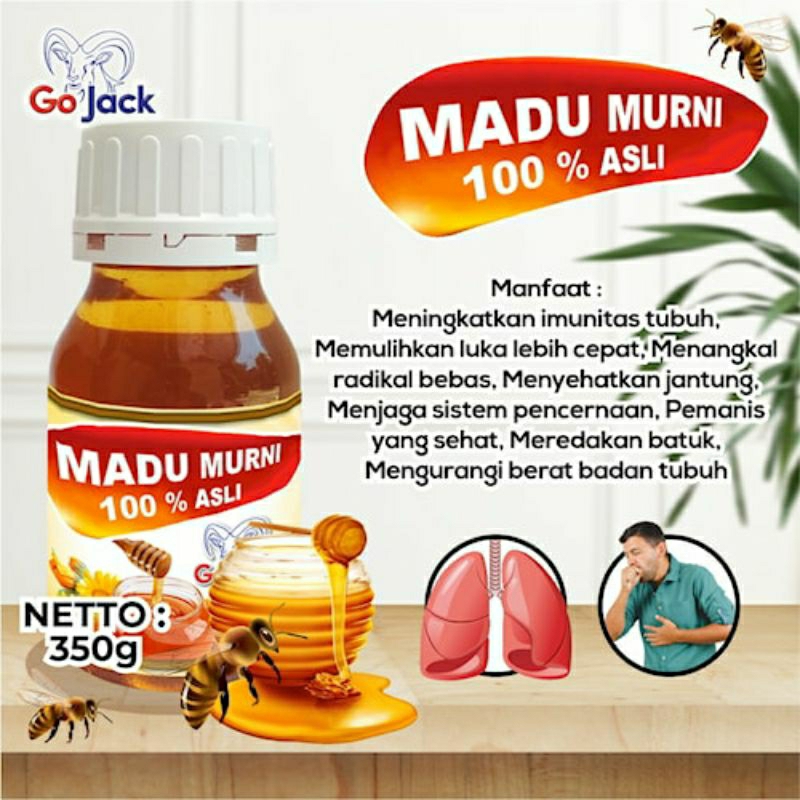 

Madu Murni Go Jack Asli 100% kemasan 350g