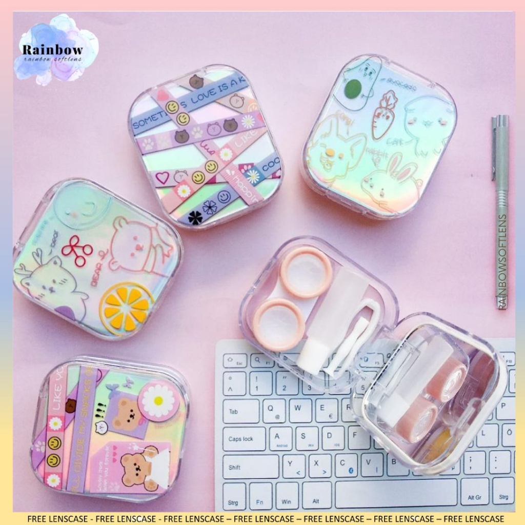 TEMPAT SOFTLENS HOLOGRAM CUTE / TRAVEL KIT / KOTAK SOFTLENS